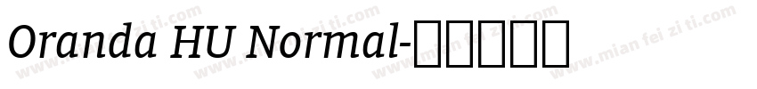 Oranda HU Normal字体转换